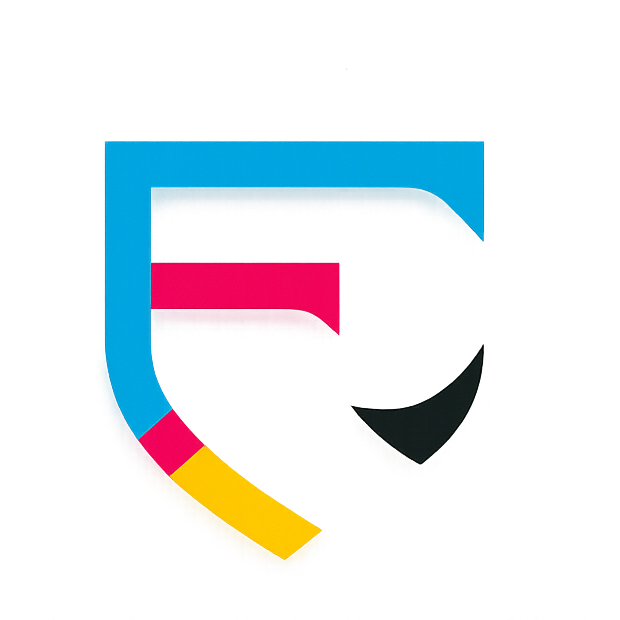 Elegancy-Print Logo in Cyan, Magenta, Gelb und Schwarz